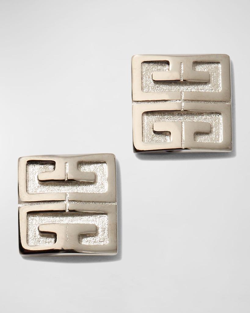 Givenchy Silver-Tone Pavé Nugget Stud Earrings - Fashion