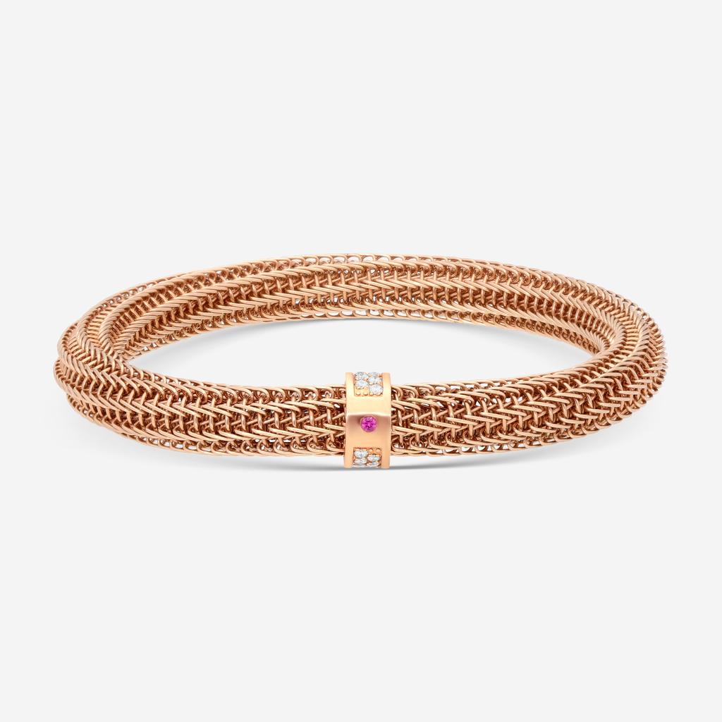 Roberto Coin Roberto Coin Primavera 18K Rose Gold Diamond Bangle Bracelet 5574056AXBAX