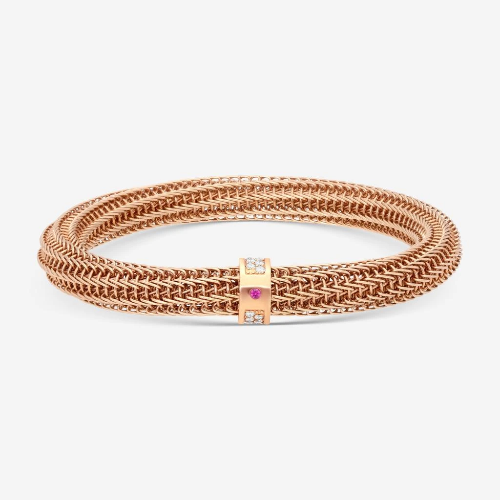 Roberto Coin Roberto Coin Primavera 18K Rose Gold Diamond Bangle Bracelet 5574056AXBAX 2