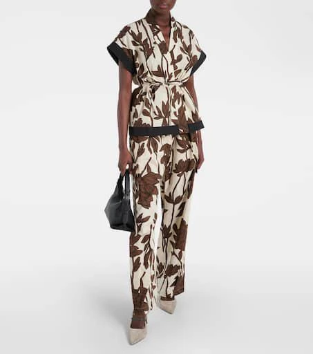 Brunello Cucinelli Printed cotton poplin cargo pants 2