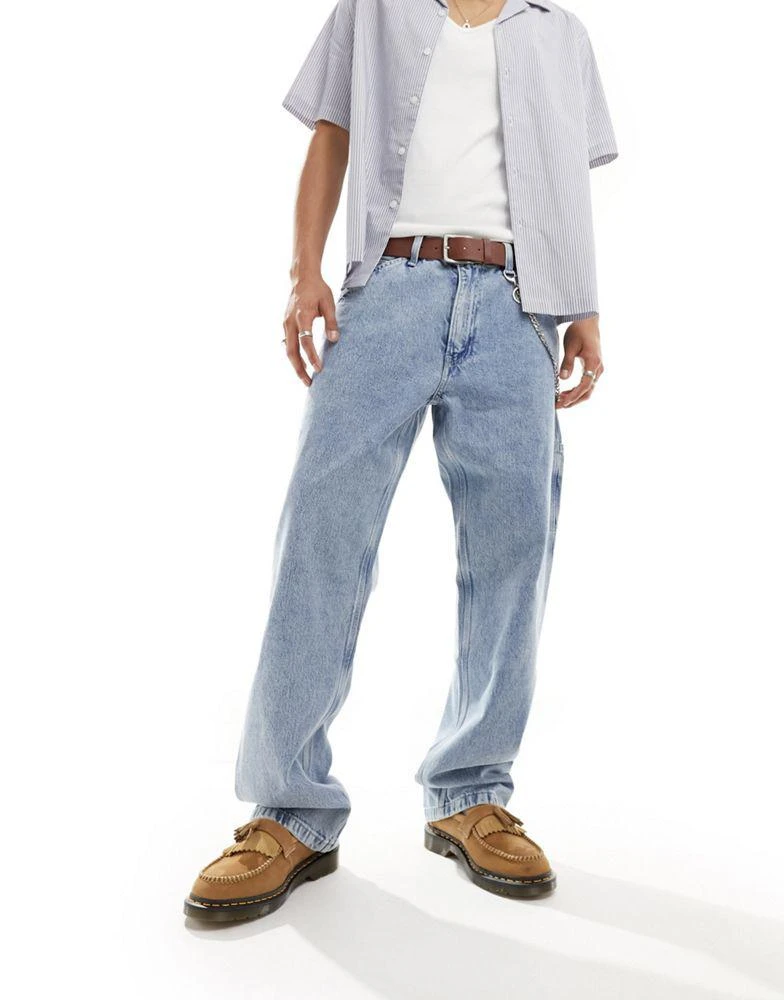 Levi's Levi's Workwear 568 stay loose carpenter jeans in light blue 1