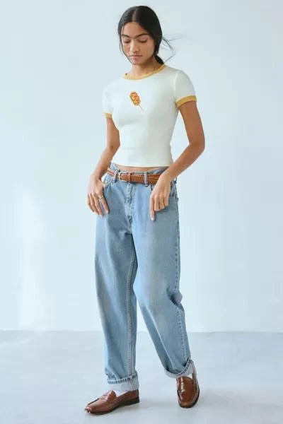 Kimchi Blue Kimchi Blue Too Perfect Corndog Graphic Ringer Baby Tee 3