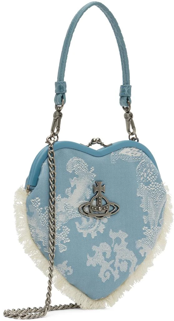 Vivienne Westwood Blue Belle Heart Frame Top Handle Bag 2