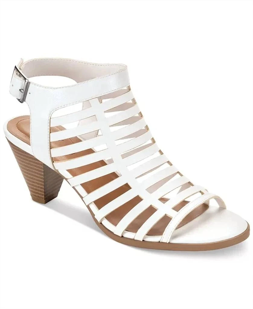 Style & Co Women's Haileyy Shootie Sandals In White 1