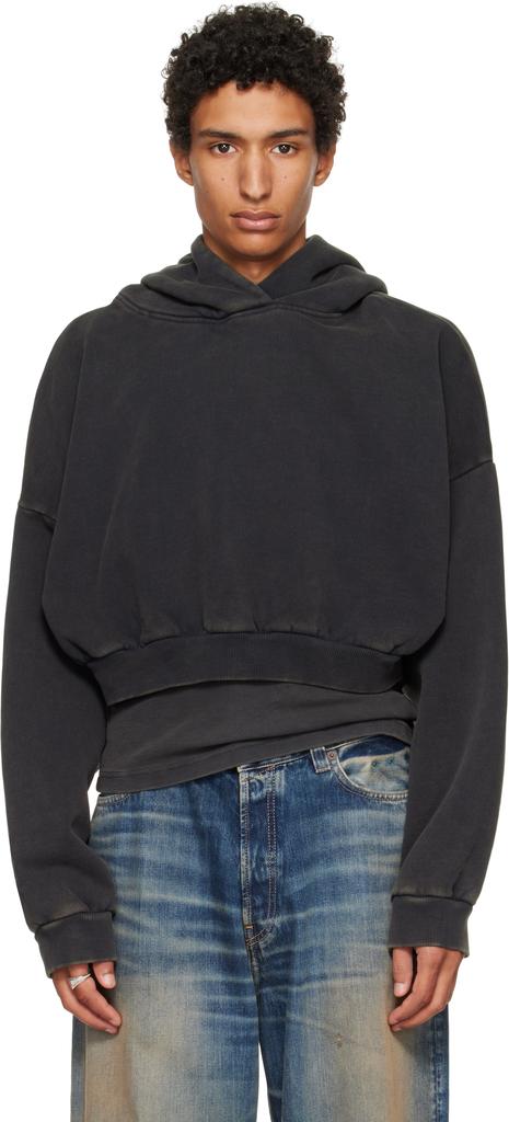 Black Cropped Full Zip Hoodie – On Sale Now with Up to 54% Off