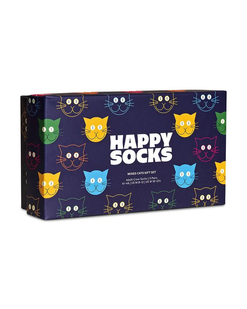 Happy Socks Mixed Cats Crew Socks Gift Set, Pack of 3 5