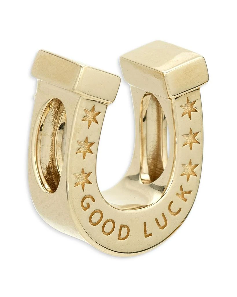 Adina Reyter 9K Yellow Gold Good Luck Horseshoe Bead  Pendant 2