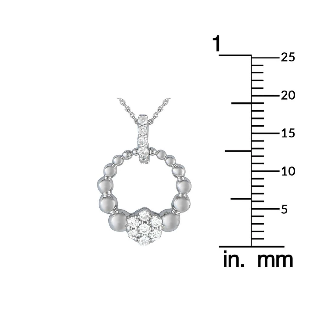 LB Exclusive 14K White Gold 0.15ct Diamond Necklace PN15652-W 4