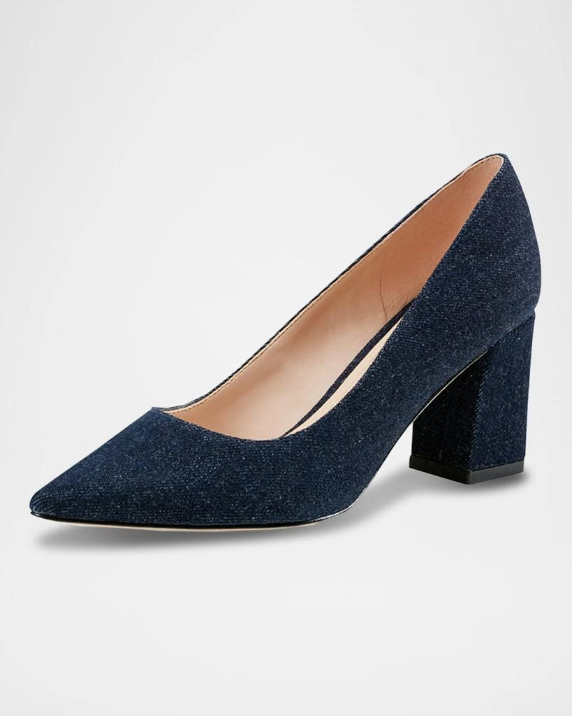 Marc Fisher Denim Block-Heel Pumps High Heels Compare Prices - Main Image