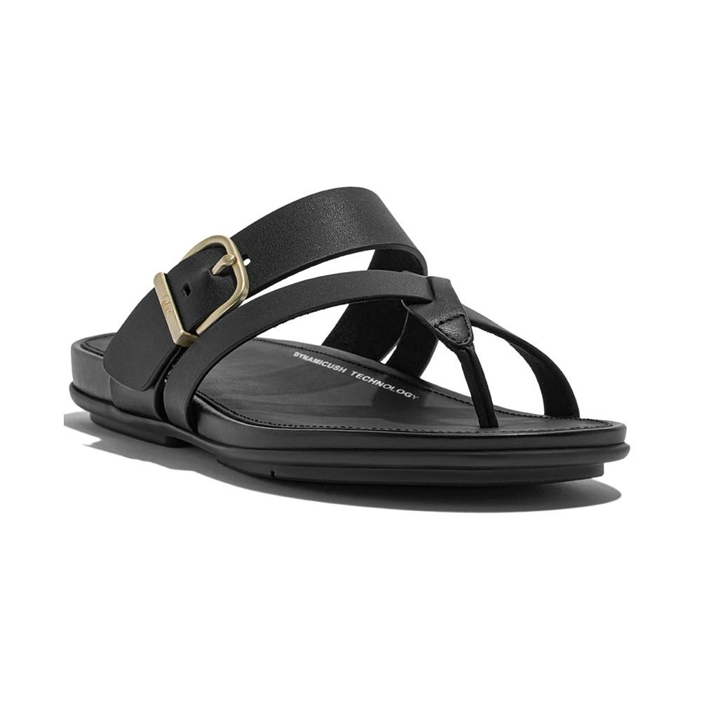 FitFlop Women's Gracie Buckle Leather Strappy Toe-Post Sandals 1