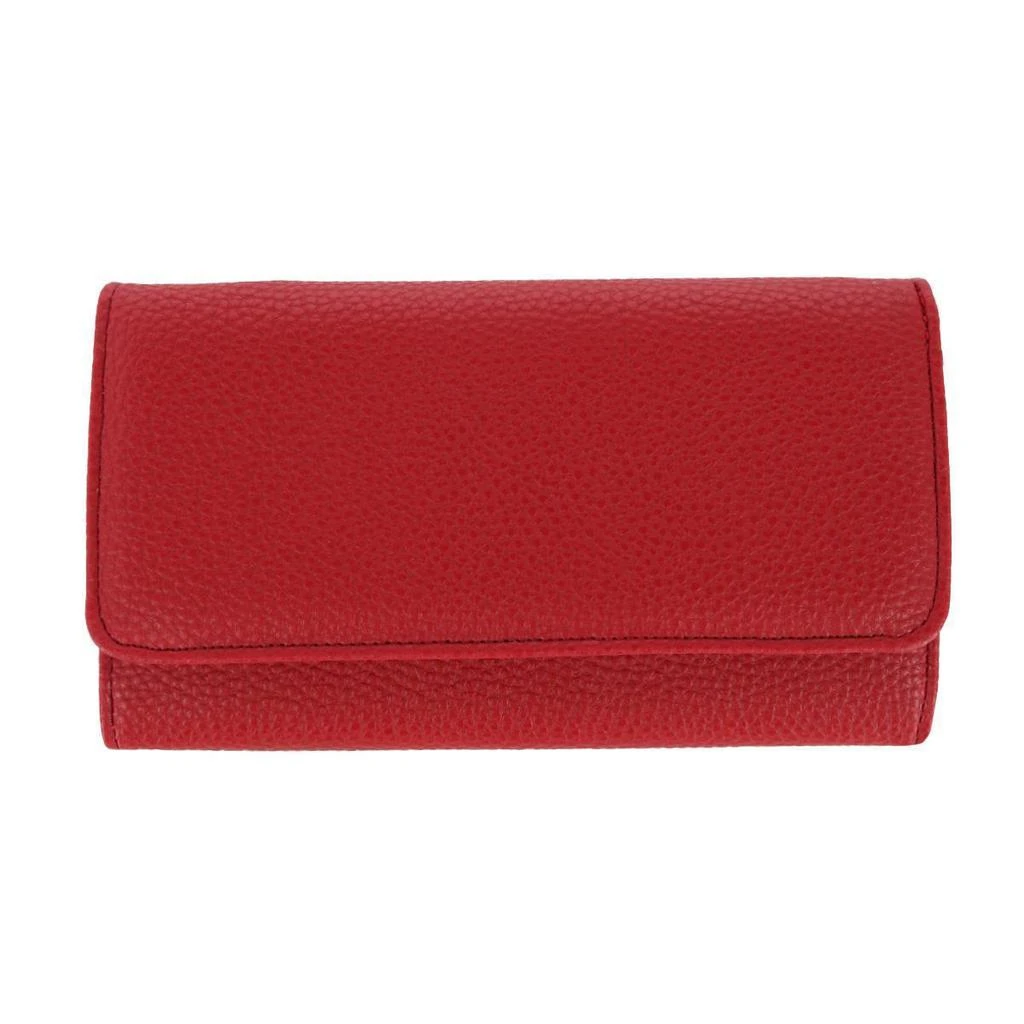 Buxton Women's Solid Colored Vegan Leather Bianca Clutch Wallet 1
