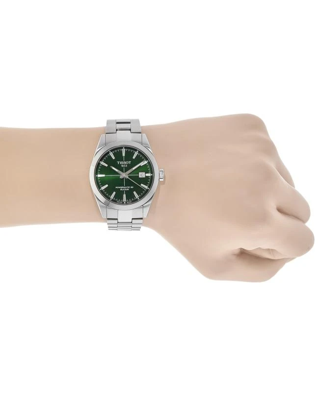 Tissot Tissot Gentleman Powermatic 80 Green Dial Stainless Steel Men's Watch T127.407.11.091.01 4