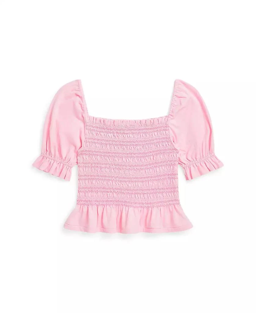 Ralph Lauren Big Girls Smocked Jersey Peplum Top 2