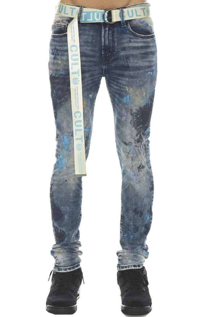 Cult Of Individuality Punk Super Skinny Stretch Jeans with Web Belt 1