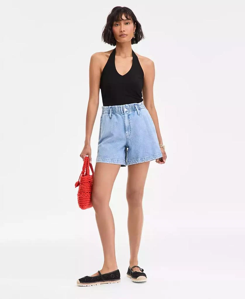 On 34th Women's Denim High Rise Paperbag-Waist Shorts, Exclusively at Macy's 1