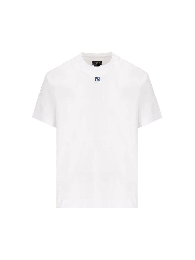 Fendi Fendi FF Embroidered Crewneck T-Shirt