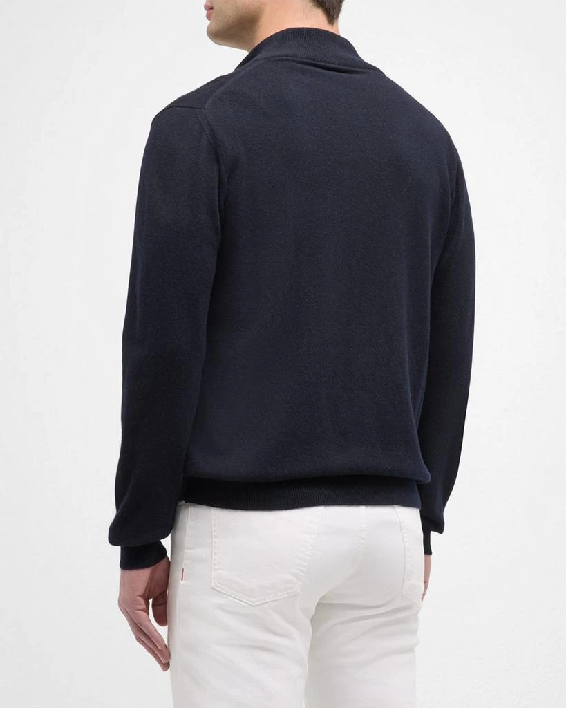 Kiton Men's Cashmere Quarter-Zip Sweater 3