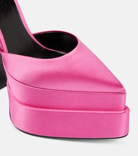 Versace Aevitas Pointy satin platform pumps 6