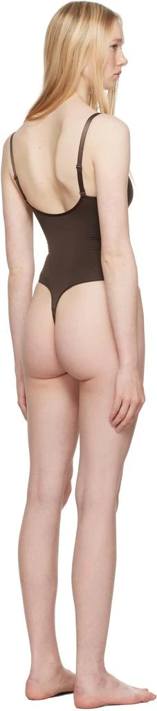 SKIMS Brown Seamless Sculpt Thong Bodysuit 3