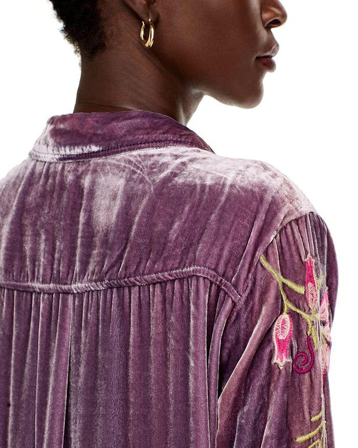 Johnny Was Embroidered Velvet Shirt 4