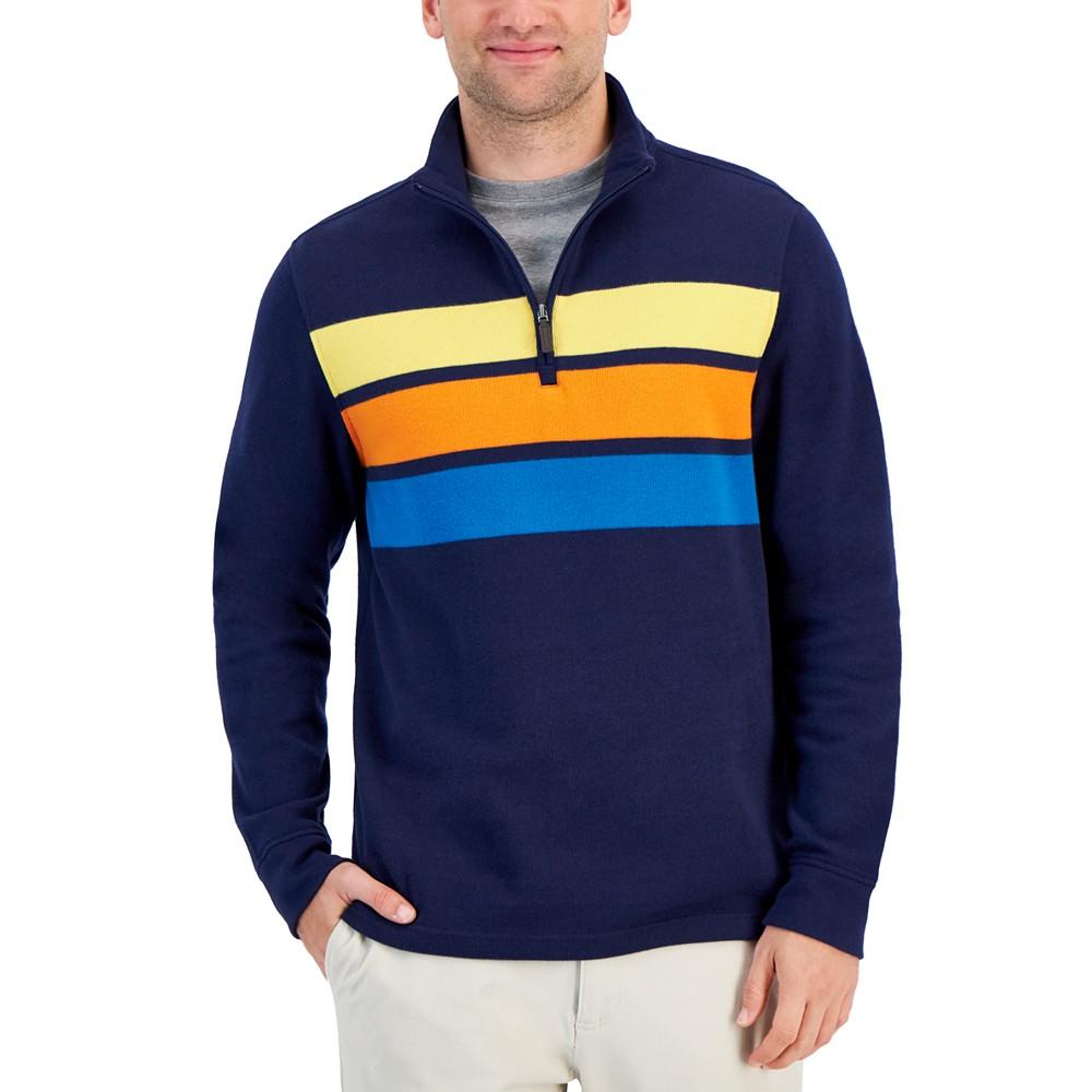 Club Room Men's Ribbed Retro-Stripe Sweatshirt, Created for Macy's