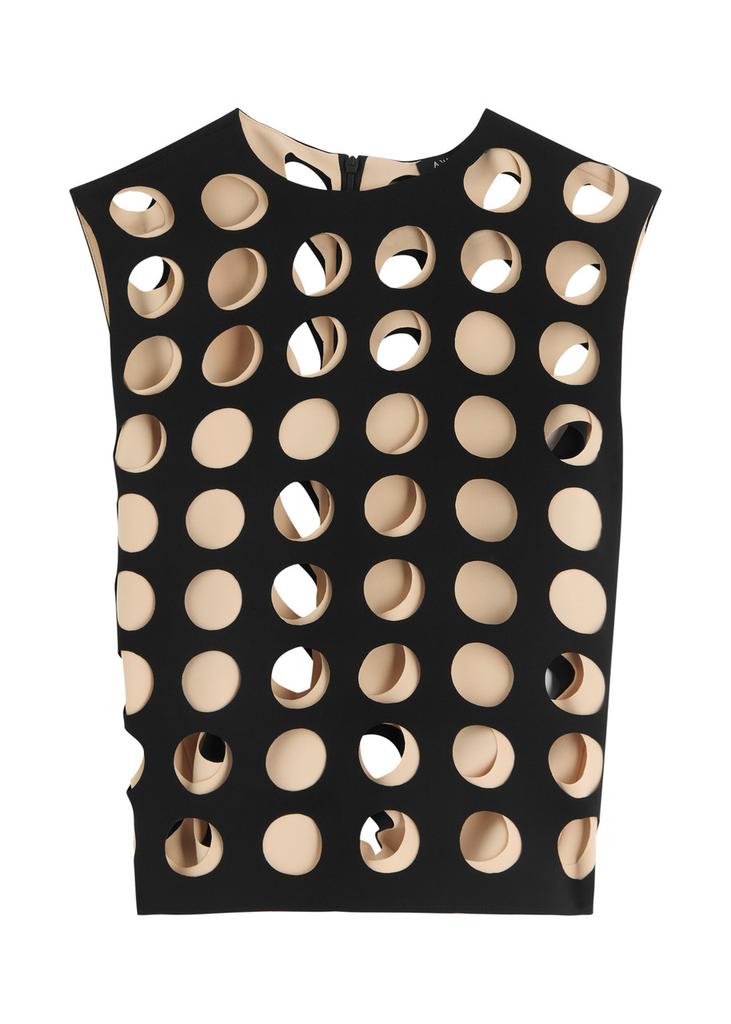 A.W.A.K.E MODE Laser-cut cut-out crepe top