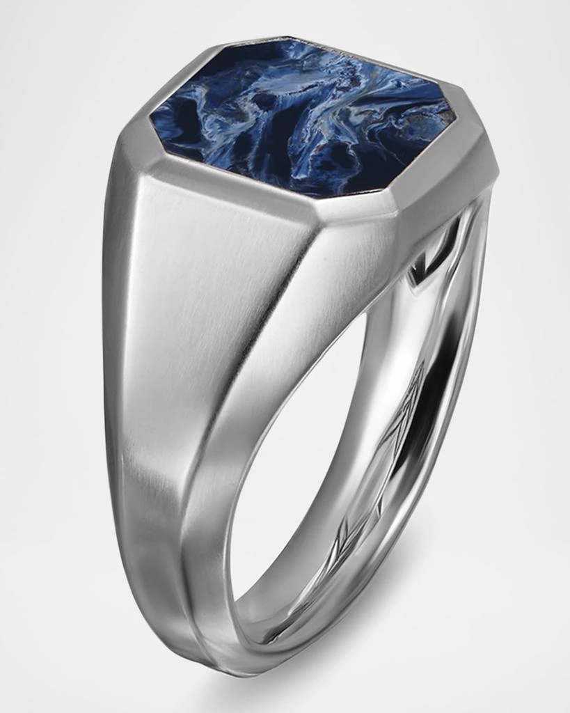 David Yurman Men
s Streamline® Signet Ring in Silver with Pietersite, 14mm 3
