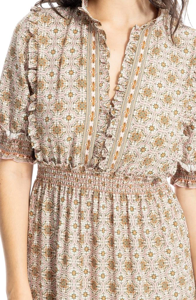 Max Studio Floral Short Sleeve Tiered Maxi Dress 3