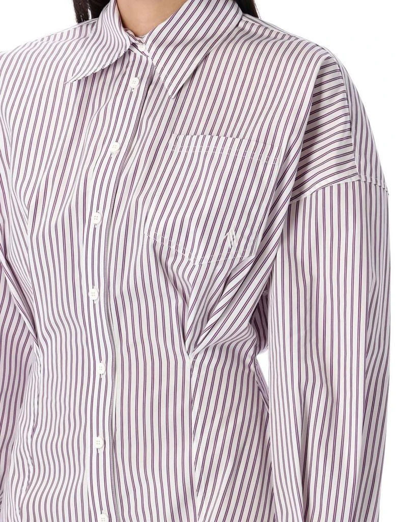 The Attico The Attico Striped Mini Shirt Dress 3