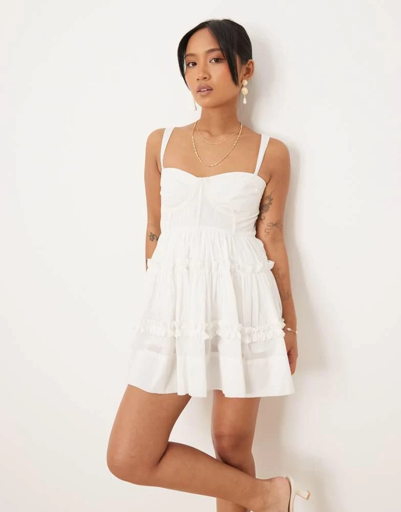 knee length dresses for ladies Chiffon Mini Dress-Ivory// PETITE main image 0