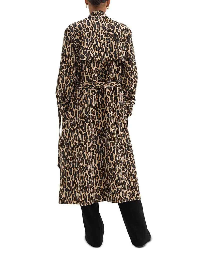 Theory Leopard Print Wool Trench Coat 4