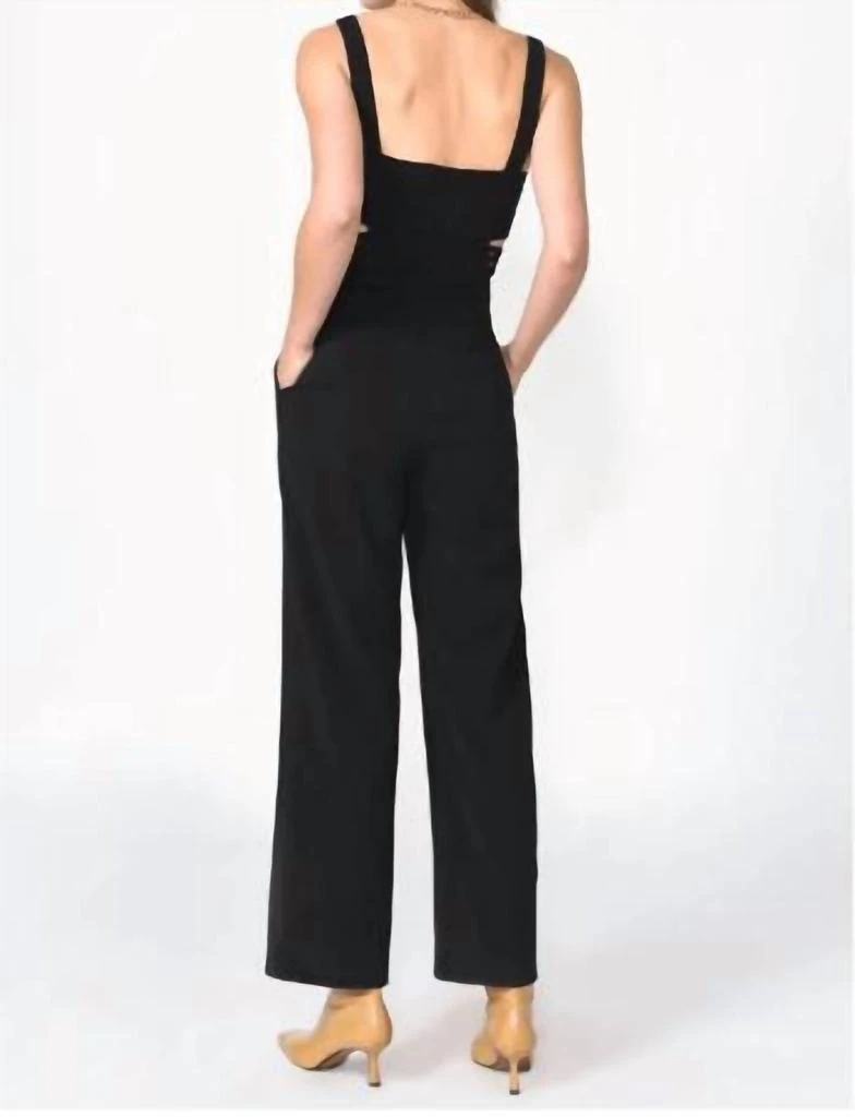 Adelyn Rae Crepe Tank Jumpsuit In Black 2