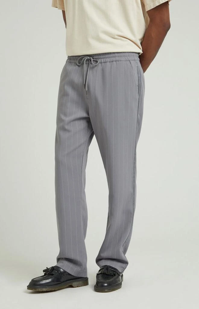 PacSun Charcoal Pinstripe Liam Straight Trousers 3