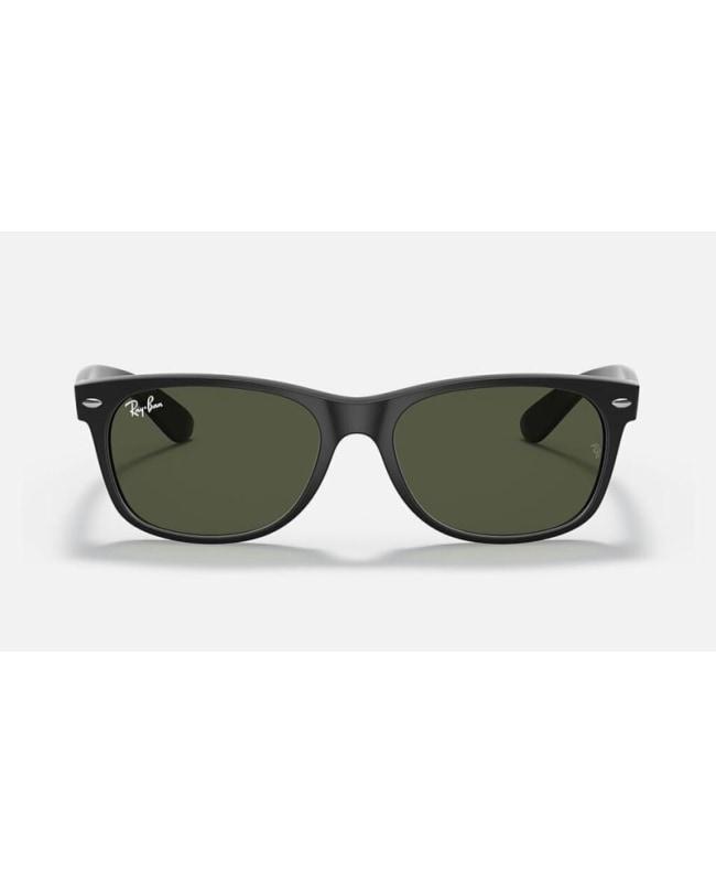 Ray-Ban Ray-Ban New Wayfarer Classic Square Black Acetate Green Men's Sunglasses RB2132 622 58-18