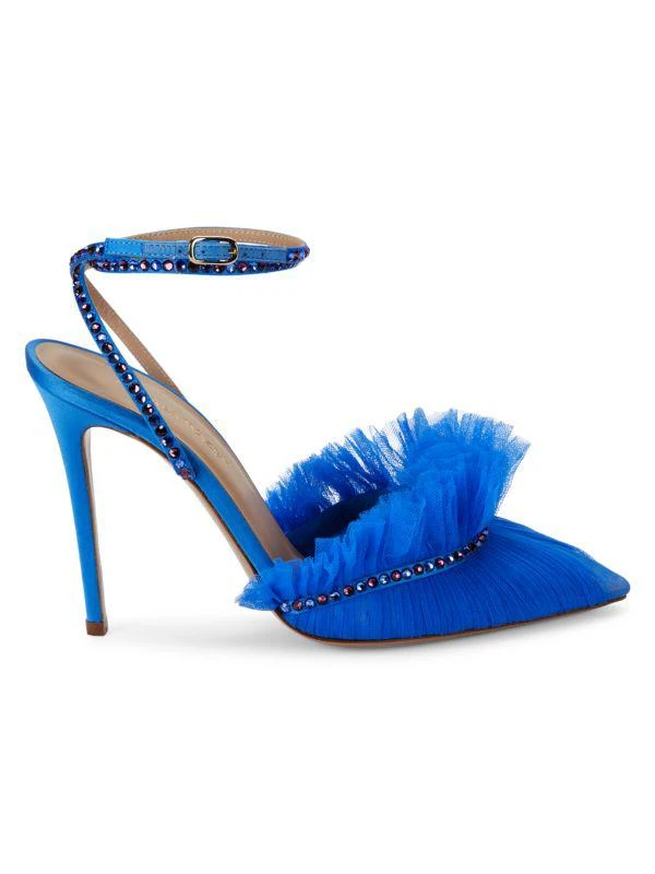 Andrea Wazen Franca Embellished Fringe Slingback Pumps 1