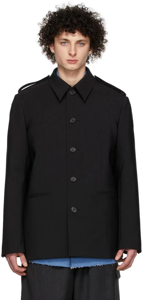 We11done Black Regular Collar Jacket 1