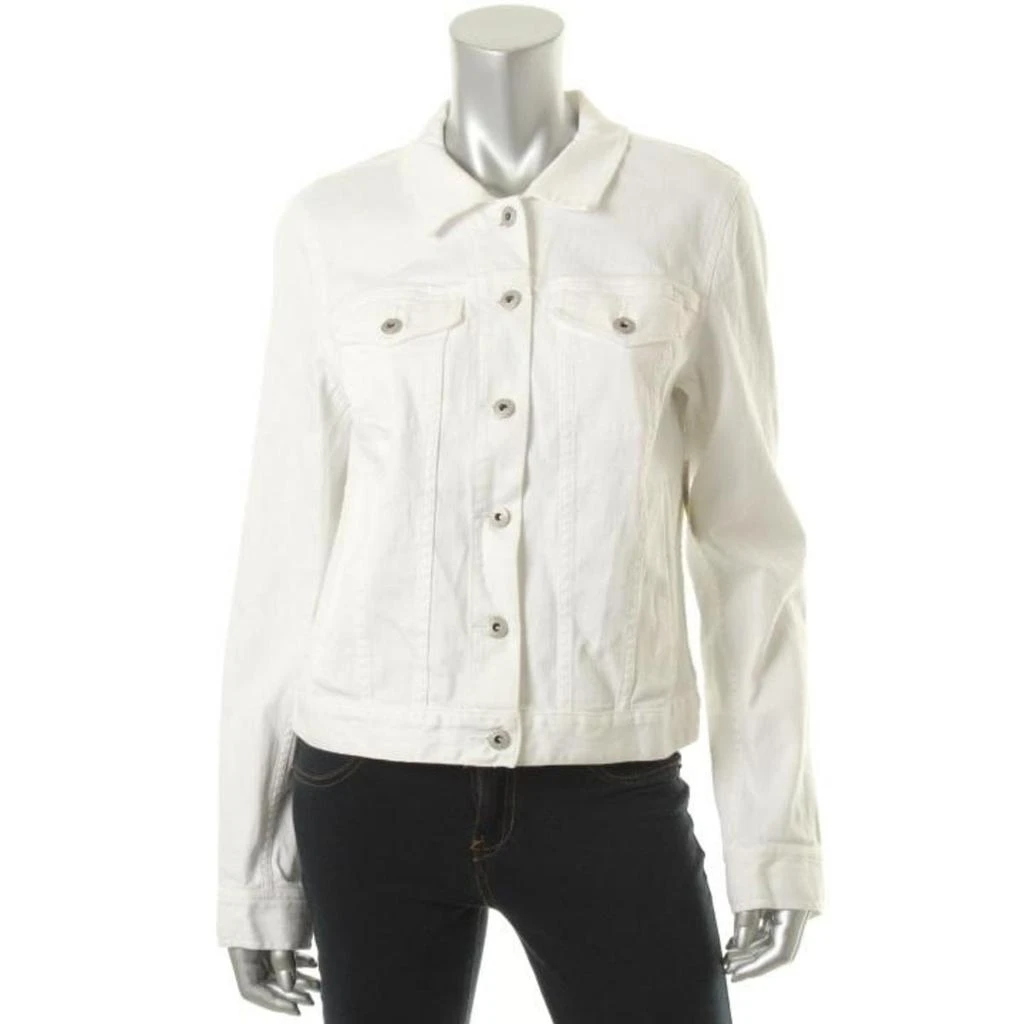 Vince Camuto Womens Cotton Stretch Denim Jacket 1
