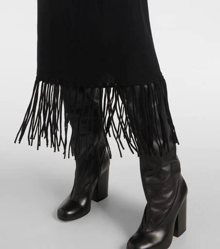Jardin des Orangers Fringed wool and cashmere sweater dress 5