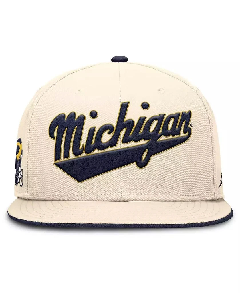 Jordan Men's Natural Michigan Wolverines Primetime True Performance Fitted Hat 4
