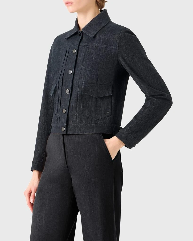 Akris Hilbert Short Stretch Denim Jacket 4