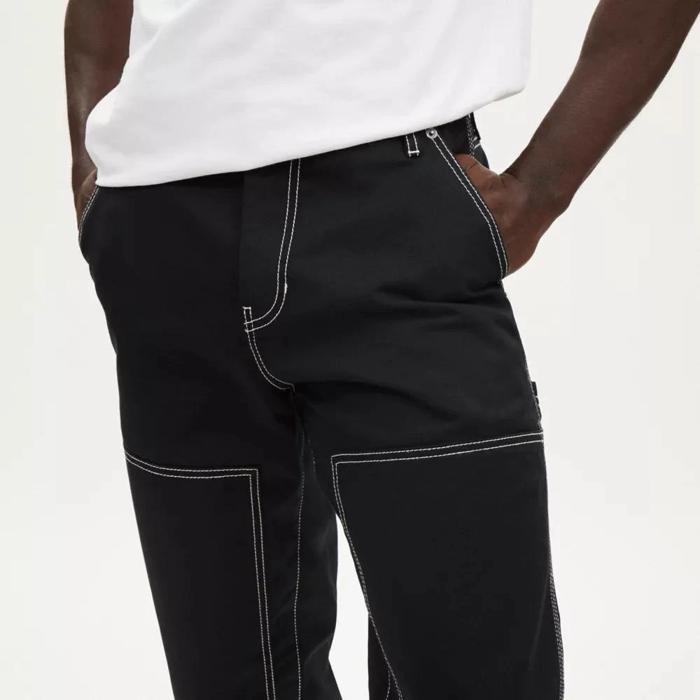 Coach Relaxed Straight Fit Twill Carpenter Pants In Organic Cotton And Recycled Polyester 4