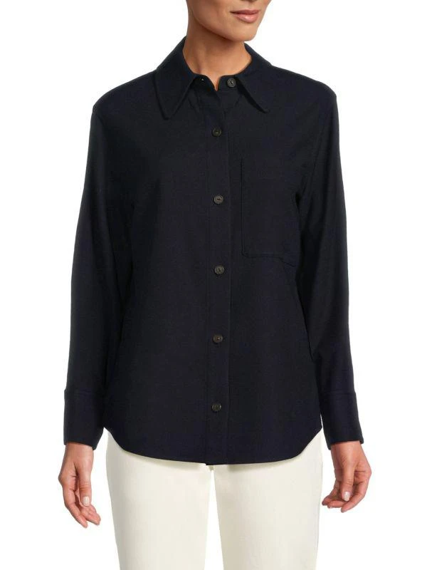 Vince Brushed Wool Blend Shirt 1