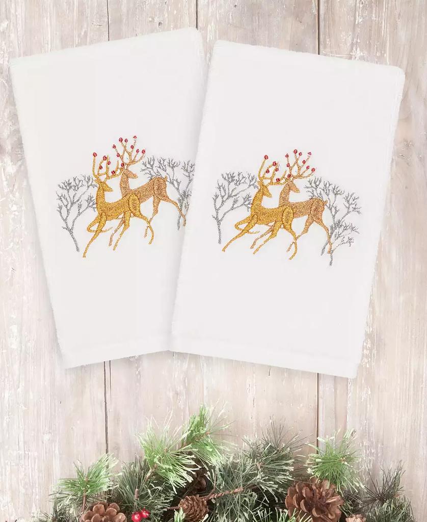 Linum Home Textiles Christmas Deer 100% Turkish Cotton 2-Pc.