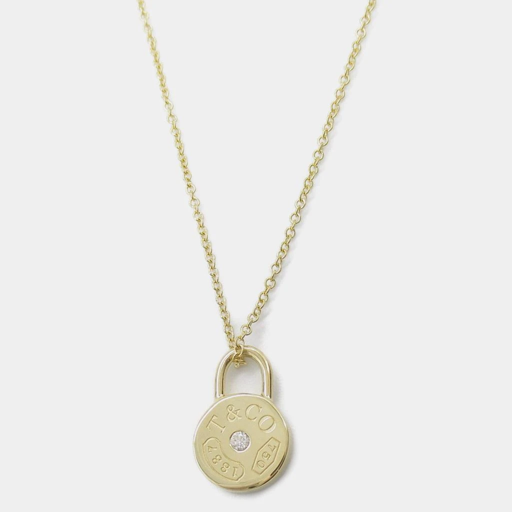 Tiffany & Co. Tiffany & Co. 18K Yellow Gold Tiffany 1837 Round Lock Pendant Necklace 2