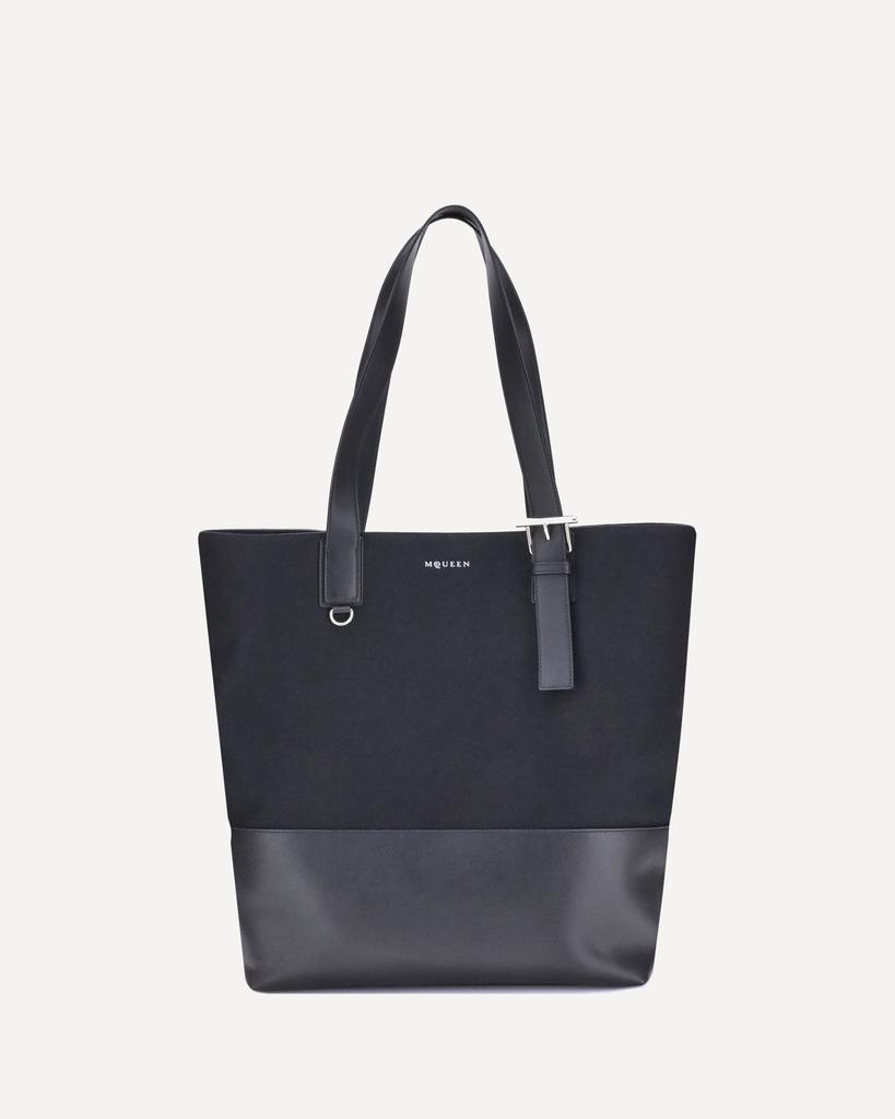 トートバッグ ALEXANDER MCQUEEN BLACK LEATHER THE COVE SHOPPING BAG Alexander McQueen Black leather The Cove shopping bag