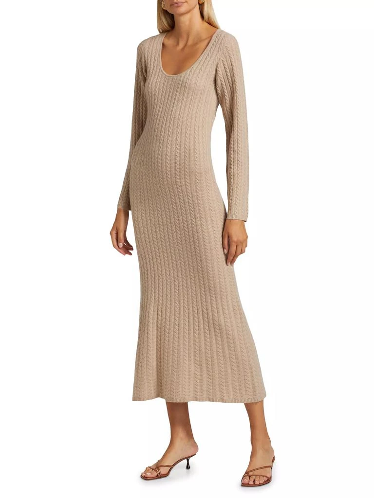 Naadam Wool & Cashmere Cable-Knit Midi-Dress 4