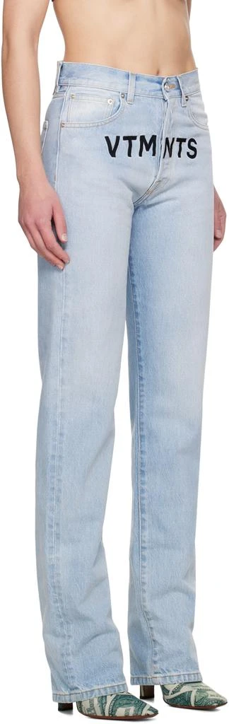 VTMNTS Blue Embroidered Jeans 2