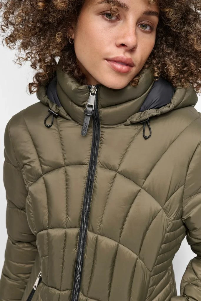 DKNY HOODED LIGHTWEIGHT PUFFER 5