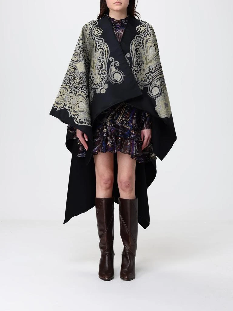 ETRO Paisley Wool Blend Cape Etro