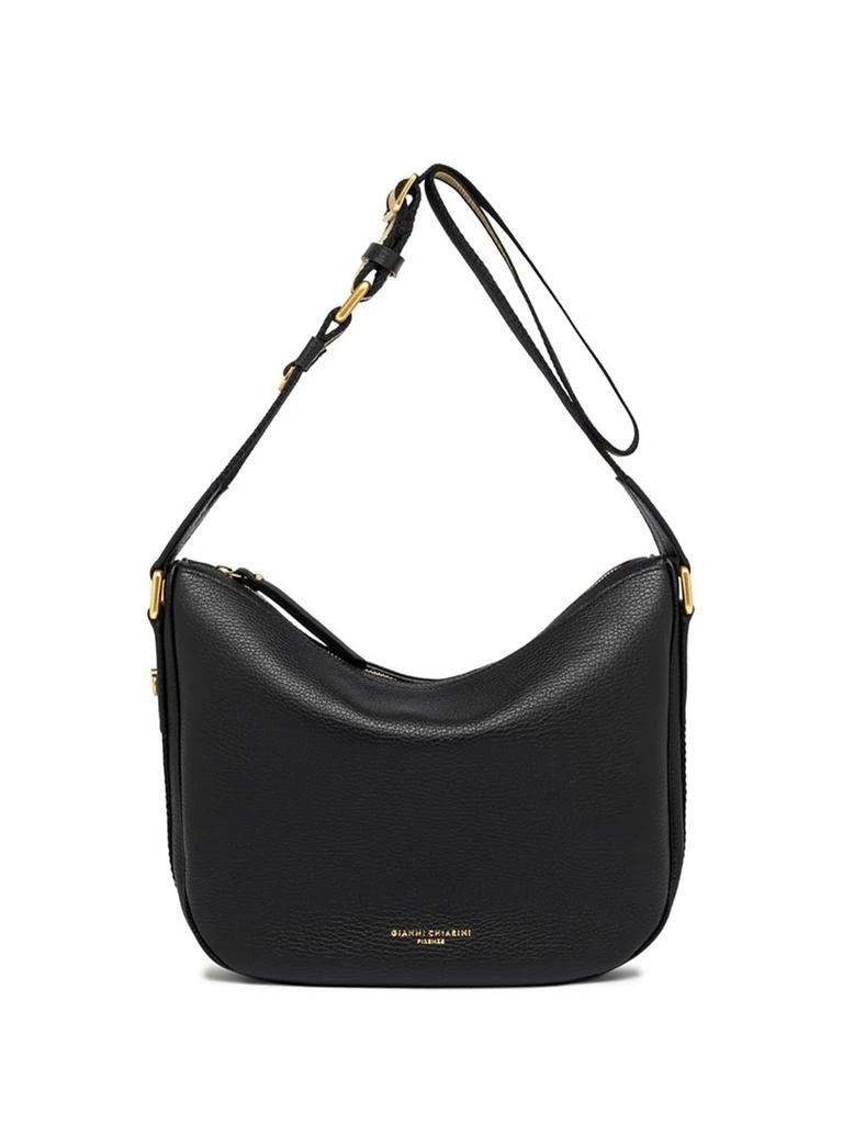 Gianni Chiarini Armonia Black Leather Shoulder Bag 1